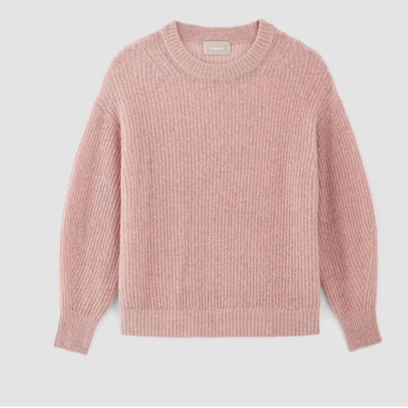Everlane Sweaters - Everlane THE COCOON CREW IN ALPACA Blush Cafe Cream XXS